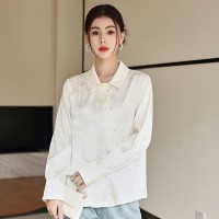 【春季新款】时尚甜美新中式印花衬衫669