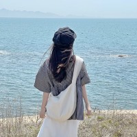 日系复古格子短袖衬衫女夏夏季设计感小众衬衣韩系宽松娃娃衫上衣