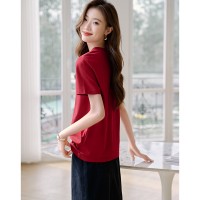 新中式盘扣短袖女T恤2024夏季新款中GU风时尚舒适百搭显瘦短袖t恤