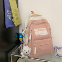 初中生书包女孩高中森系高颜值中学生大容量双肩包ins背包高级感