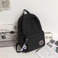 时尚潮流纯色双肩包日系校园女学生书包森系简约初中生大学生背包