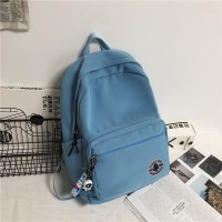 时尚潮流纯色双肩包日系校园女学生书包森系简约初中生大学生背包