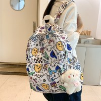 潮流涂鸦学生书包女韩版森系中学生少女双肩包小学生简约日系背包