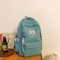 小学生双肩包女生日系简约初中生书包韩版百搭背包大容量男款时尚