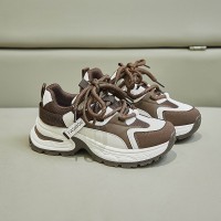 ins韩版新款老爹鞋女2024春季学生运动跑步鞋休闲鞋厚底增高鞋A02