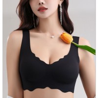 无痕无尺码内衣女聚拢小胸固定杯上托本命年新年结婚新娘文胸套装