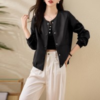 现货连帽休闲皮衣外套女小个子春秋季时尚宽松显瘦短款皮夹克