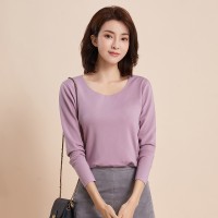 秋冬新款大码中高领打底衫女修身加绒加厚保暖上衣女长袖打底衫