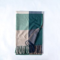 格子围巾女秋冬仿羊绒围巾冬季英伦风格子流苏披肩女士scarf围脖