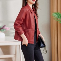 B款现货皮衣外套女2024春秋港风高端品牌妈妈小个子海宁pu夹克