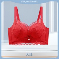 无痕内衣女小胸聚拢薄款舒适文胸蕾丝大胸防下垂透气胸罩