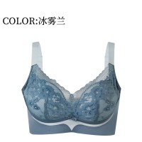高端防走光透气调整型蕾丝舒适文胸软支撑无钢圈聚拢内衣女文胸