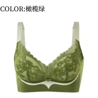 高端防走光透气调整型蕾丝舒适文胸软支撑无钢圈聚拢内衣女文胸