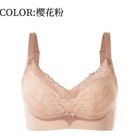 高端防走光透气调整型蕾丝舒适文胸软支撑无钢圈聚拢内衣女文胸
