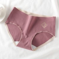 无痕全棉内裤女纯棉裆女士中腰日系少女透气性感提臀三角裤头