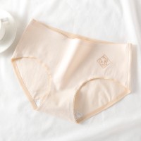 无痕全棉内裤女纯棉裆女士中腰日系少女透气性感提臀三角裤头