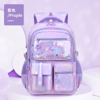 新款小学生女款大容量护脊轻便儿童双肩背包1