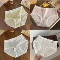 【4条装】A类婴儿棉女生纯棉内裤女全棉5A抗菌女士少女款底裤安全