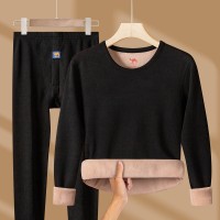 男女同款秋冬季保暖衣套装半高领加绒加厚防寒秋衣秋裤特厚打底衣
