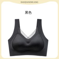 新款无痕暖肌反重力提拉网纱内衣女聚拢上托调整型舒适无钢圈文胸