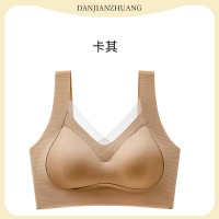 新款无痕暖肌反重力提拉网纱内衣女聚拢上托调整型舒适无钢圈文胸
