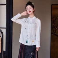 现货新中式马面裙套装2024年春季改良马面裙显瘦中长款两件套裙