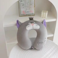 草莓熊记忆棉U型枕颈枕便携旅行枕办公室午睡枕软体慢回弹可拆洗