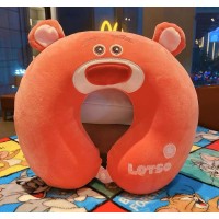草莓熊记忆棉U型枕颈枕便携旅行枕办公室午睡枕软体慢回弹可拆洗
