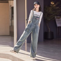 现货时尚套装女2024春装新款女装气质显瘦背带裤两件套退现