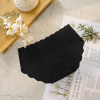 日系冰丝少女超薄内裤抗菌中腰性感提臀性感无痕大码女士三角裤