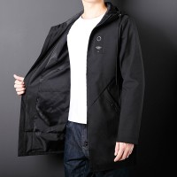 2024春季新款中长款青少年男夹克风衣连帽外套时尚潮流J