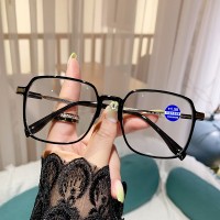 防蓝光眼镜女网红时尚潮款年轻老花眼镜高清大框高清款老光眼镜