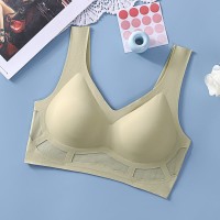 美背无钢圈舒适睡眠文胸一体杯防走光背心式内搭固定杯无痕内衣女