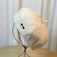 肌理纹贝雷帽女春秋季日系大头围蓓蕾帽ins网红显脸小八角画家帽