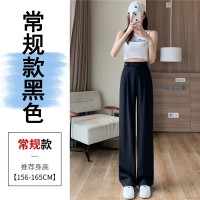 24新款春夏窄版西装阔腿裤高腰垂感宽松直筒休闲裤