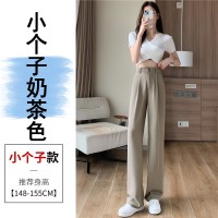 24新款春夏窄版西装阔腿裤高腰垂感宽松直筒休闲裤