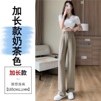 24新款春夏窄版西装阔腿裤高腰垂感宽松直筒休闲裤