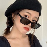 新款复古猫眼墨镜女显脸小街拍防晒紫外线遮光镜出游开车太阳镜男