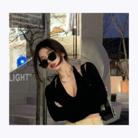 新款复古猫眼墨镜女显脸小街拍防晒紫外线遮光镜出游开车太阳镜男