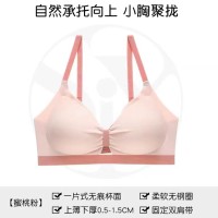 内衣女小胸聚拢夏季薄款无钢圈胸罩收副乳防下垂舒适无痕文胸显大