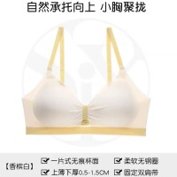 内衣女小胸聚拢夏季薄款无钢圈胸罩收副乳防下垂舒适无痕文胸显大