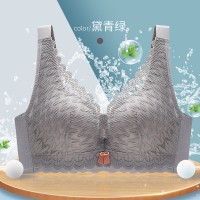 春夏新款高品质内衣上薄下厚无钢圈收副乳调整型性感蕾丝透气文胸