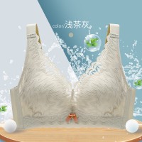 春夏新款高品质内衣上薄下厚无钢圈收副乳调整型性感蕾丝透气文胸