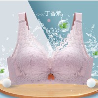 春夏新款高品质内衣上薄下厚无钢圈收副乳调整型性感蕾丝透气文胸