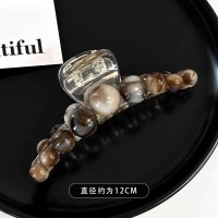 高级感复古鲨鱼夹大号珍珠抓夹韩气质发夹女后脑勺盘发夹子头饰