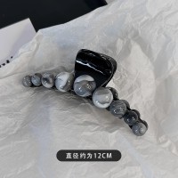 高级感复古鲨鱼夹大号珍珠抓夹韩气质发夹女后脑勺盘发夹子头饰