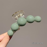 高级感复古鲨鱼夹大号珍珠抓夹韩气质发夹女后脑勺盘发夹子头饰