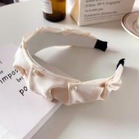 韩版新款法式褶皱宽边发箍高级感小香风头箍外出高颅顶压发头饰女