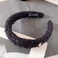 韩版新款法式褶皱宽边发箍高级感小香风头箍外出高颅顶压发头饰女