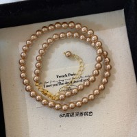 时尚百搭fever施家超亮珍珠项链法式ins复古迷你颈链女夏轻奢小众